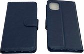 iPhone 15 Pro Max Bookcase Telefoon hoesje Stevige Portemonnee Wallet Case – Pasjeshouder - Kunstleer – Donker blauw