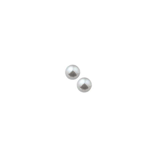 Synthétiseur de Clips d'oreilles TFT. Witte Perle Argent Brillant 3mm
