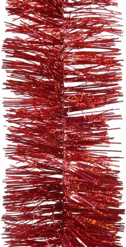 3x Kerstboom folie slinger rood 270 cm - rode kerstslingers