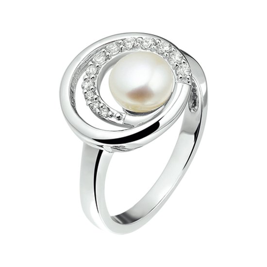 The Jewelry Collection Ring Parel En Zirkonia - Zilver