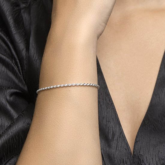 Bracelet argent cordon 2 1002171 18 cm