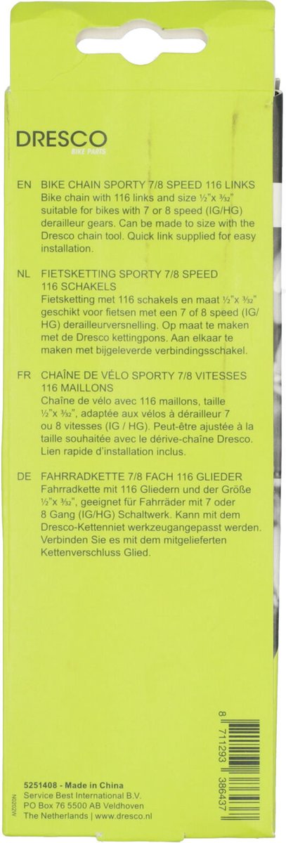 Dresco Fietsketting Sporty 7/8 Speed 116 Schakels van Dresco — afbeelding 3
