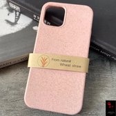 RNZV - IPHONE 14 PRO MAX case - organic wheat straw case - organisch iphone hoesje - organic case - recycled iphone case - recycled - roze