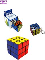Happy Trendz® Gift set Cube - Cubes set - 3 pièces - Pyramid Cube - Color Cube - Porte-clés - cadeau chaussure - Cadeau Concentration - Contre l'ennui