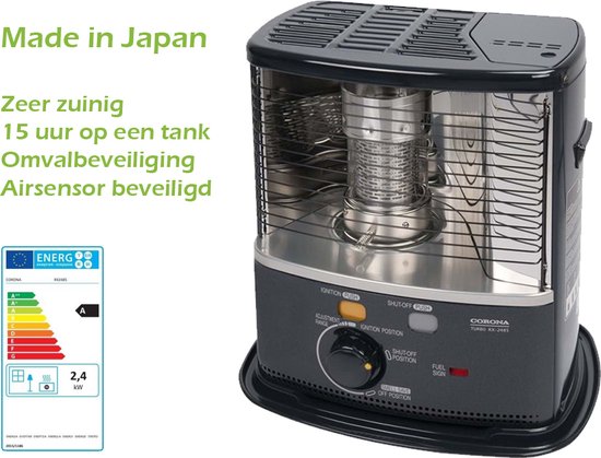 Réchauffeur de pétrole TURBO Corona RX2485 - Réchauffeur de pétrole - Réchauffeur de stockage - 2400 watt - 95 m³ - Fabriqué au Japon -