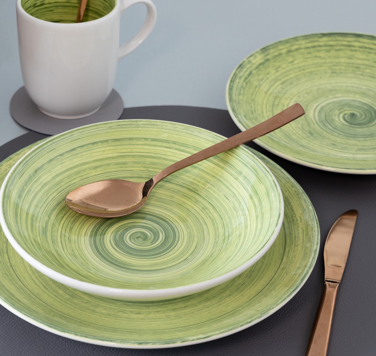Cosy & Trendy Dinerbord Turbolino Groen ø 27 cm