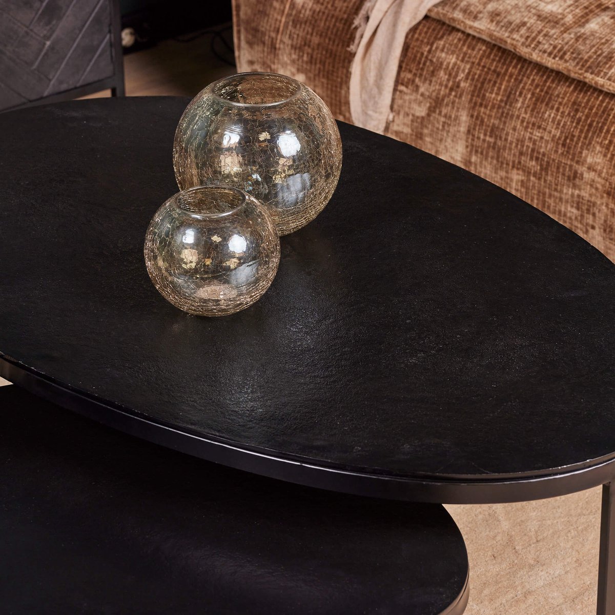 Salontafel van massief grenenhout, 75 x 50 x 33,5 cm