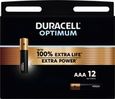 Duracell Optimum Alkaline AAA batterijen - 12 stuks