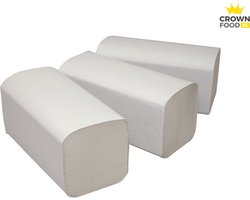 Z-vouw papieren handdoek - 5000 st - 1 laags - naturel - hygiënepapier - Zigzag papier - Crown Food XL