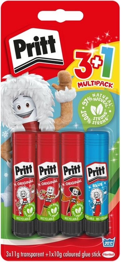 Buy Pritt Glue Stick Original Multipack Blister 4 x 11 g