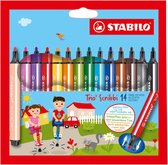 Viltstift STABILO Scribbi 368 etui à 14 kleuren