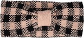 Haarband Winter Knoop Knitted Ruit Zwart Roze