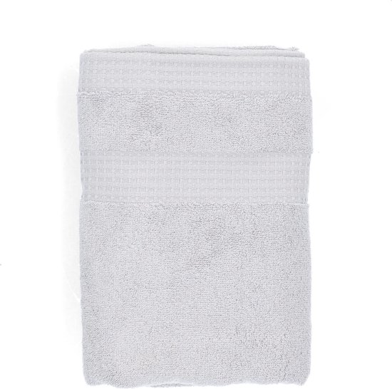 Serviette De Toilette Lasa Home Coton Nid D'Abeille Gris 50x100 Cm