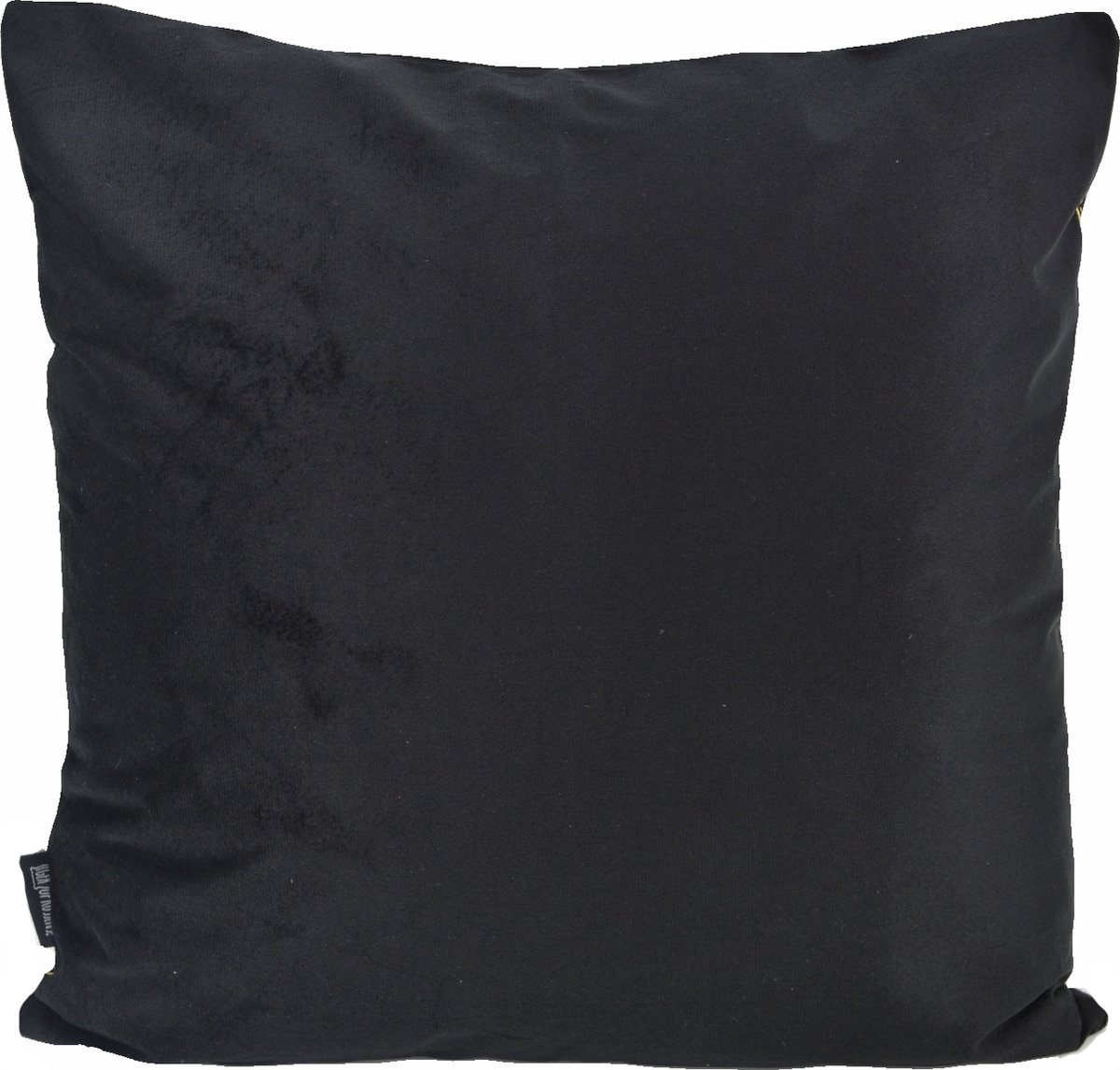 Kerst 'Merry Christmas' Kussenhoes | Katoen/Polyester | 45 x 45 cm | Zwart / Goud – foto 2