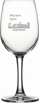 Gegraveerde witte wijnglas 26cl Leersum