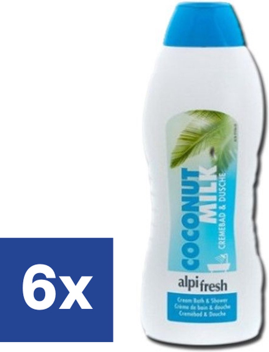AlpiFresh Kokosnoot Bad & Douchecrème - 6 x 1000 ml
