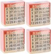 Afbeelding van het spelletje Bingokaarten 500 Vel - Voor Bingo met 75 Ballen - 4 Blokken - Voordeelpakket