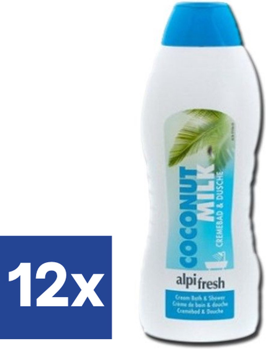 AlpiFresh Kokosnoot Bad & Douchecrème - 12 x 1000 ml