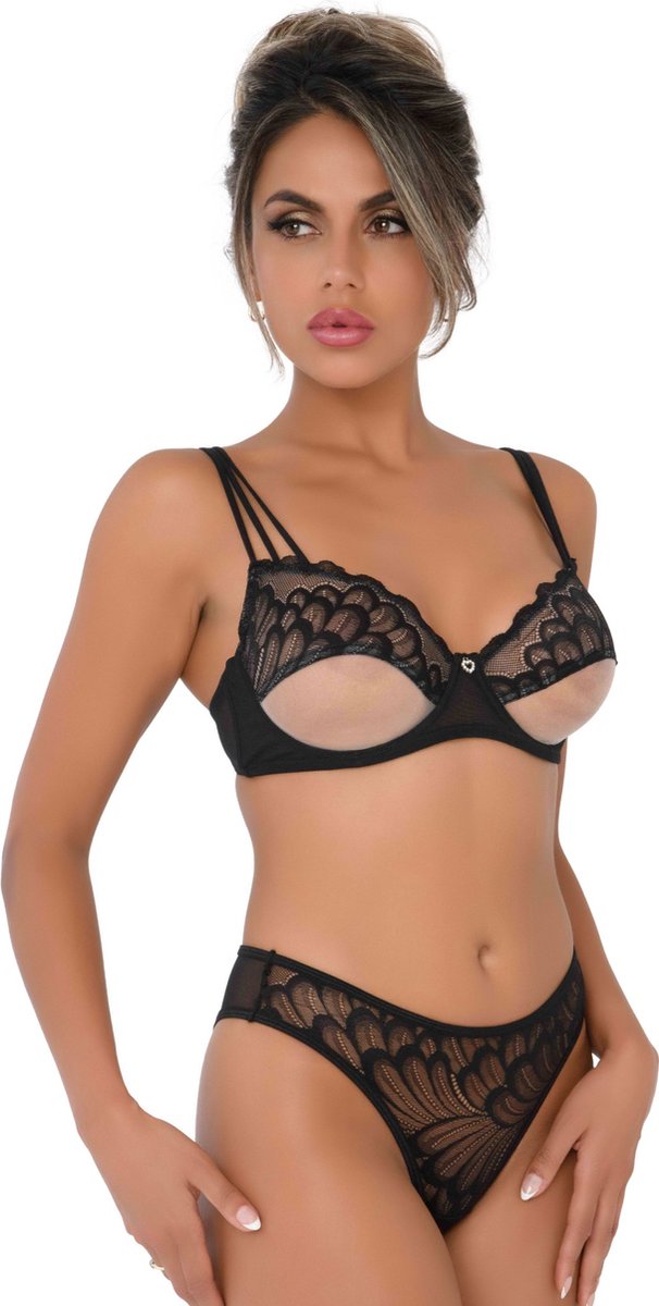 Unlined bra w faux underbust