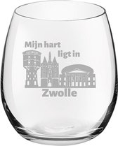 Gegraveerde Drinkglas 39cl Zwolle