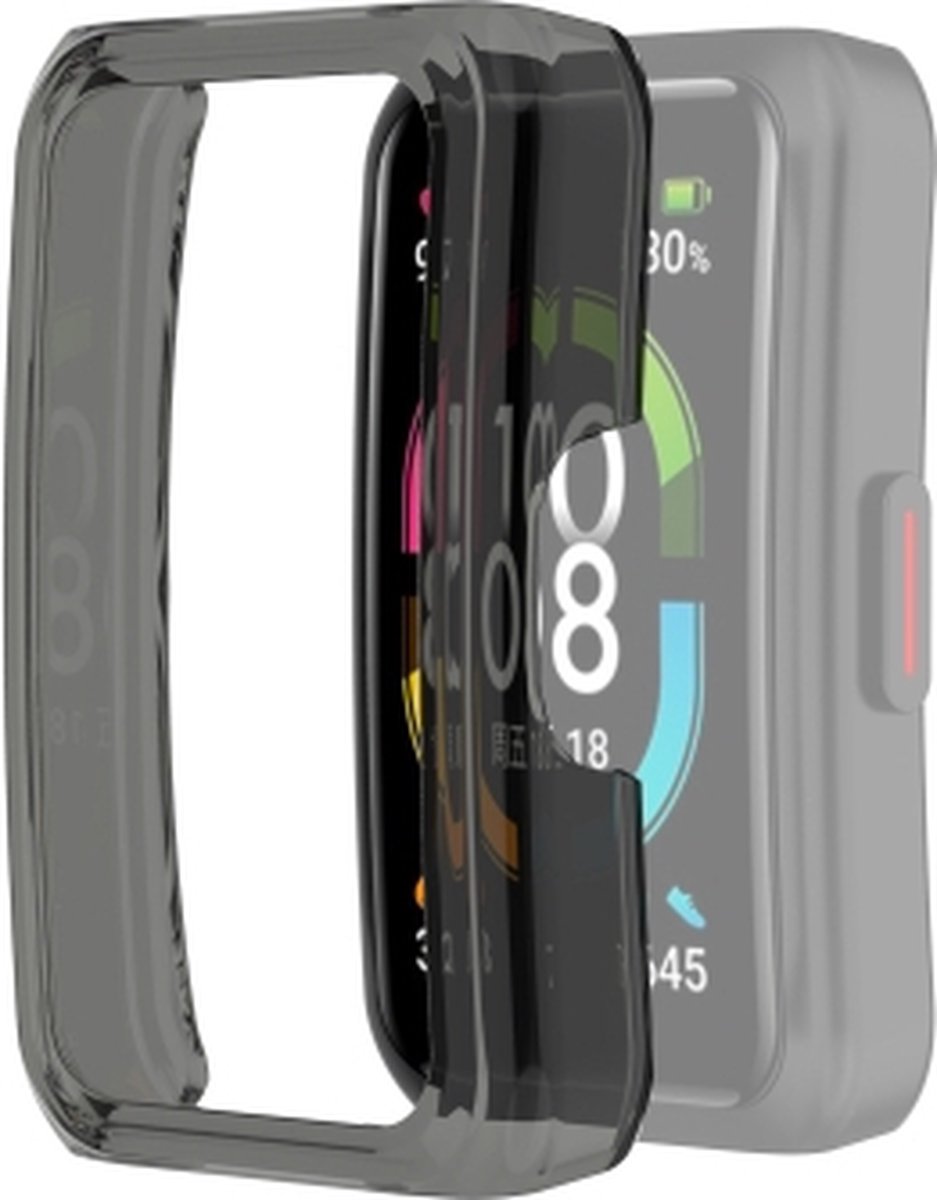Voor Huawei Honor Band 6 Half Coverage PC-beschermhoes (transparant zwart)