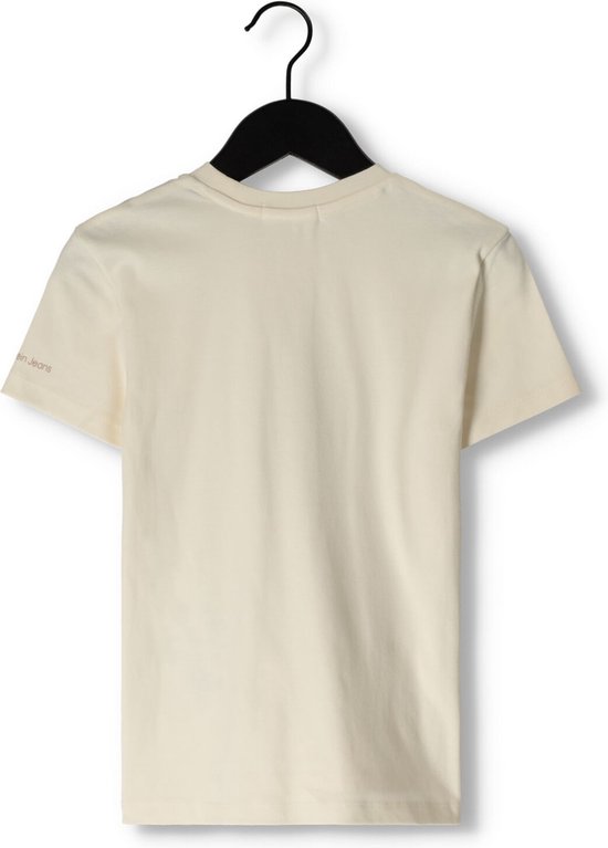 Calvin Klein Colour Block Monogram T-shirt Tops & T-shirts Meisjes - Shirt  - Gebroken... | bol.com
