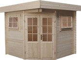 Intergard Hoekblokhut Modern platdak 250x250cm / 28mm