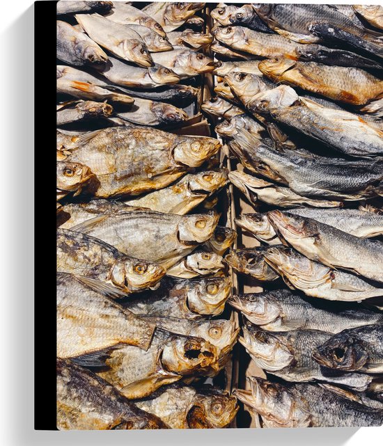 WallClassics - Canvas  - Verse Vissen op een Vismarkt - 30x40 cm Foto op Canvas Schilderij (Wanddecoratie op Canvas)