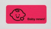 sluitzegels Roze Baby news sticker cadeausticker geboortekaartje meisje 20 stuks