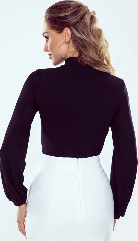 Francesca stijlvolle zwarte blouse voor dames L | bol