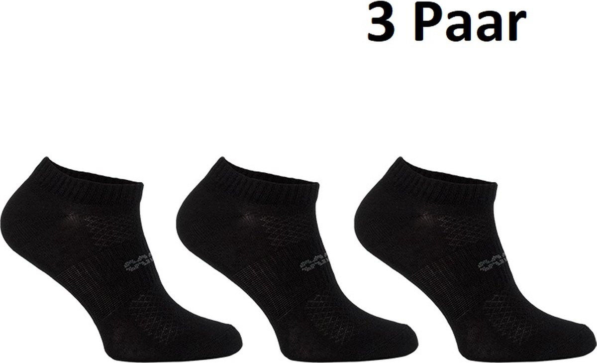 Comodo 3 paar Korte Hardloopsokken / Sportsokken - Zwart 35-38