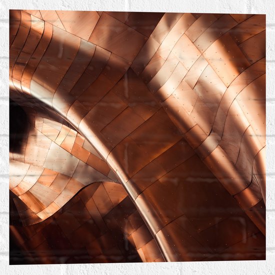 WallClassics - Muursticker - Bronzen Platen - 50x50 cm Foto op Muursticker