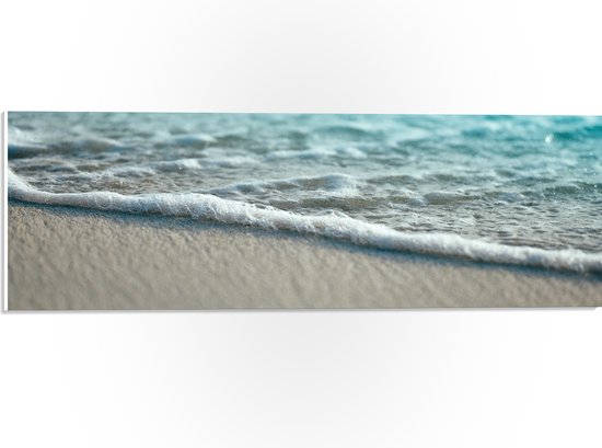 WallClassics - PVC Schuimplaat - Close Up van Zee Water - 60x20 cm Foto op PVC Schuimplaat (Met Ophangsysteem)