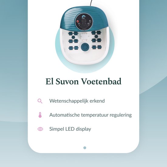 El suvon® Voetenbad met Eeltverwijderaar - Voetenbaden - Elektrisch Verwarmd Voetenbaden met massage Rollers - Voetmassage met zoutbad - Tot 48° graden - Bubbelstraal - Voetenbaden