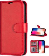 Wallet case voor iPhone 6/6S plus + gratis protector Rood