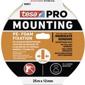 tesa Mounting PRO PE-Fixation 66957-00000-00 Montagetape Wit (l x b) 25 m x 12 mm 1 stuk(s)