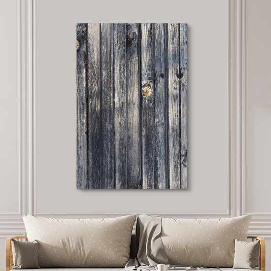 Tableau sur toile Fond avec structure en planches - 120x180 cm - Décoration murale XXL