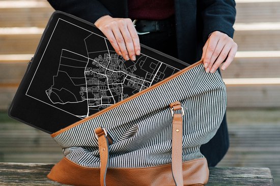 Housse pour ordinateur portable 15,6 pouces - Oss - Carte - Plan de la ville - Carte - Housse pour ordinateur portable - Dimensions intérieures 39,5x29,5 cm
