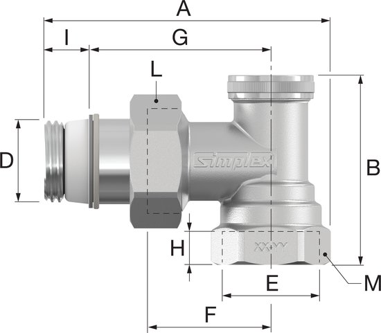 Radiatorventiel 1/2 haaks met knelset kopen