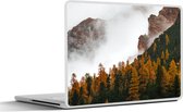 Laptop sticker - 15.6 inch - Dennenboom - Herfst - Berg - landschap - 36x27,5cm - Laptopstickers - Laptop skin - Cover