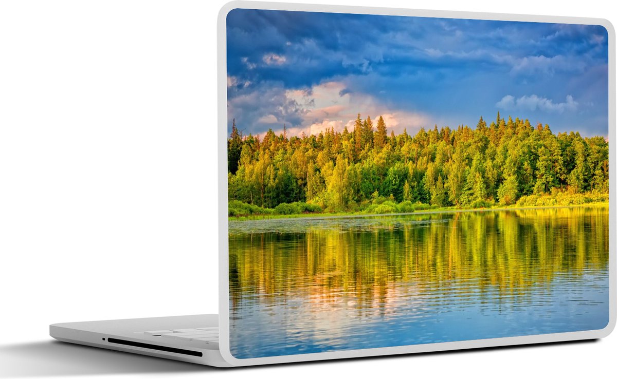 Laptop sticker - 17.3 inch - Water - Natuur - Bos - 40x30cm - Laptopstickers - Laptop skin - Cover