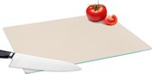 Glazen Snijplank - 39x28 - Beige - Effen kleur - Snijplanken Glas