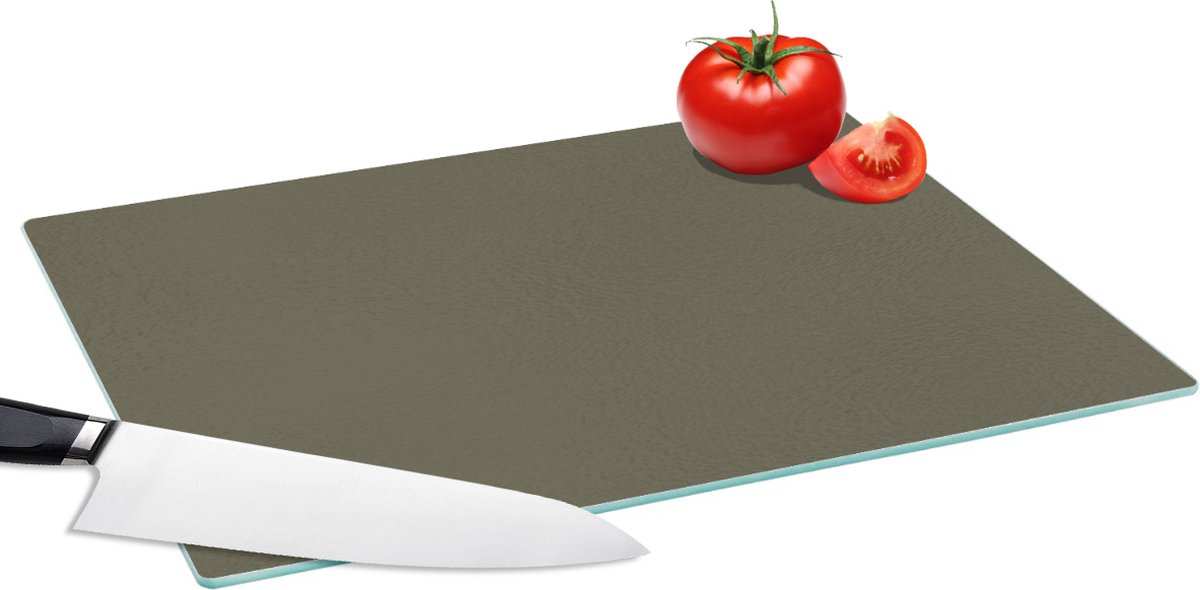 Glazen Snijplank - 39x28 - Grijs - Warm - Herfst - Snijplanken Glas
