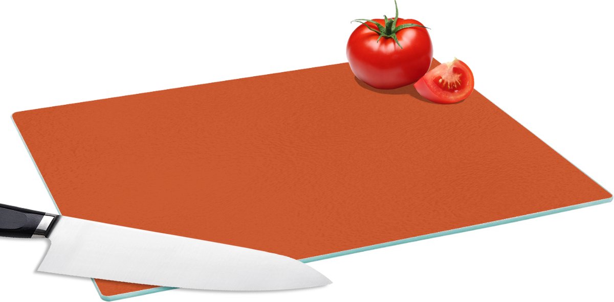 Glazen Snijplank - 39x28 - Sienna - Aarde - Kleuren - Effen - Snijplanken Glas
