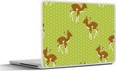 Laptop sticker - 10.1 inch - Patronen - Hert - Stippen - 25x18cm - Laptopstickers - Laptop skin - Cover