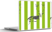 Laptop sticker - 12.3 inch - Patroon - Hert - Strepen - 30x22cm - Laptopstickers - Laptop skin - Cover