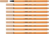 STABILO point 88 - Premium Fineliner - Fine 0,4 mm – Nude– Doos 10 stuks