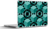 Laptop sticker - 15.6 inch - 3D - Blokken - Patronen - 36x27,5cm - Laptopstickers - Laptop skin - Cover