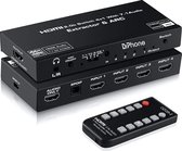 DrPhone ARC8 - Switch HDMI 2.0b 4K@60Hz & ARC/SPDIF - HDCP 2.2 - 4x1 avec extracteur Audio 7.1 Atmos 7.1CH/ Optical 5.1CH/3.5mm Audio Out