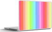 Laptop sticker - 14 inch - Regenboog - Patronen - Pastel - 32x5x23x5cm - Laptopstickers - Laptop skin - Cover